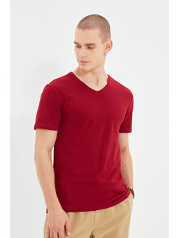 Trendyol - Man Maroon T-Shirt