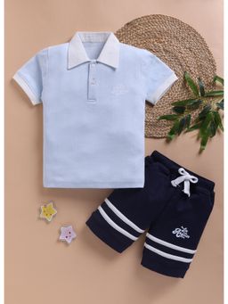 Toonyport - Boys Cotton Printed Polo T-Shirt and Shorts