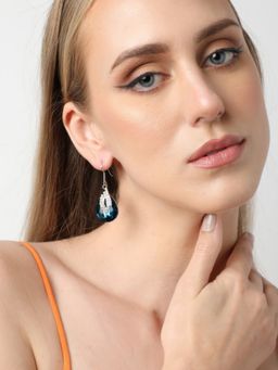 Sohi - Gold Plated Party Designer Stone Drop Earring for Women