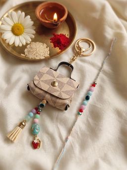 NVR - Purse Design Evil Eye & Beads Bhaiya Bhabhi Rakhi