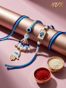 NVR - Evil Eye Hand Design Bhaiya Bhabhi Rakhi