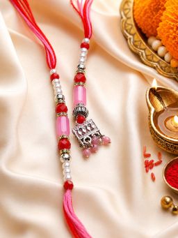 NVR - Artificial Beads Jhumka Design Bhaiya Bhabhi Rakhis