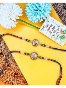 NVR - Multi-Color Peacock Design Rakhis (Pack of 2)