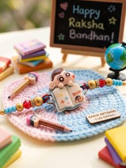 NVR - Kids Shinchan Character Artificial Beads Thread Rakhis