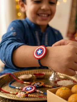 NVR - Kids Stylish Red & Blue Avengers Design Rakhis