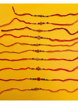 NVR - Multi-Color Designer Thread Rakhis (Pack of 10)