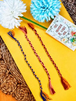 NVR - Multi-Color Thread Rakhis (Pack of 3)