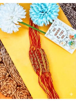 NVR - Yellow & Red Thread Rakhis (Pack of 6)