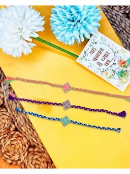 NVR - Multi-Color AD Thread Rakhis (Pack of 3)