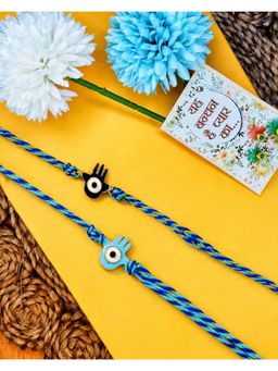 NVR - Evil Eye & Blue Thread Rakhis (Pack of 2)