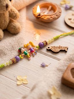 NVR - Kids Chandan Mishri Multi-Color Artificial Beads Thread Rakhi