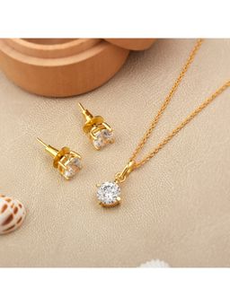 SHILLYN - Timeless Zircon Gold Plated Jewellery Set