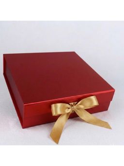 Awestuffs - Red with Ribbon Elegant Folding Gift Boxes with Ribbon