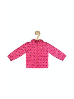 Allen Solly Junior - Girls Pink Print Regular Fit Jacket