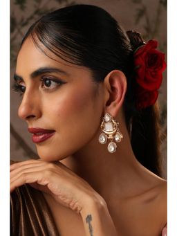 SWABHIMANN - Bhumi Gold Polki Dangler Earrings
