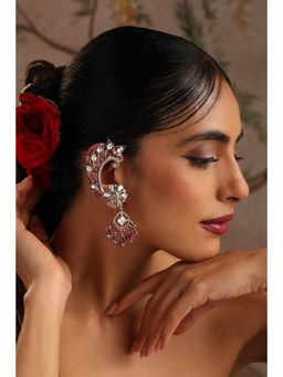 SWABHIMANN - Anmara Ruby and Polki Ear Cuff Earrings
