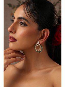 SWABHIMANN - Anamika Multi-Color Polki Chandbali Earrings
