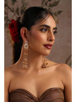 SWABHIMANN - Nishi Multicolour Jadau Jhumka Earrings