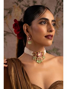 SWABHIMANN - Kavisha Multicolour Jadau Polki Jewellery Set