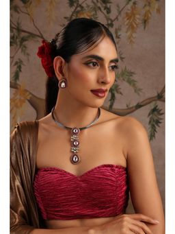 SWABHIMANN - Jasika Ruby Polki Jewellery Set