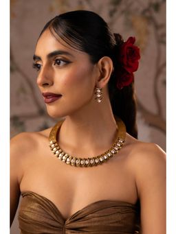 SWABHIMANN - Nisha Green Polki Jewellery Set