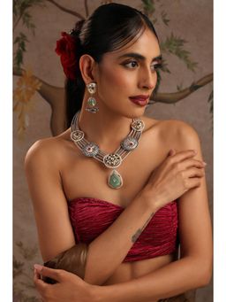 SWABHIMANN - Drishana Multicolour Polki Jewellery Set