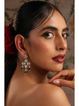 SWABHIMANN - Ojhal Multi-Color Polki Dangler Earrings