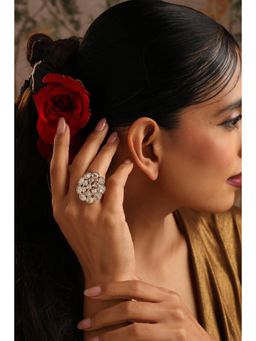 SWABHIMANN - Ela Rose Gold Polki Ring