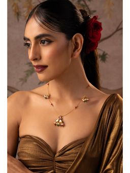 SWABHIMANN - Kaveri Multicolour Polki Pendant