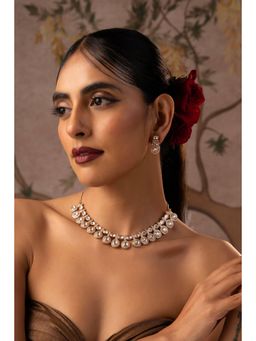 SWABHIMANN - Sangeeta Rose Gold Polki Jewellery Set