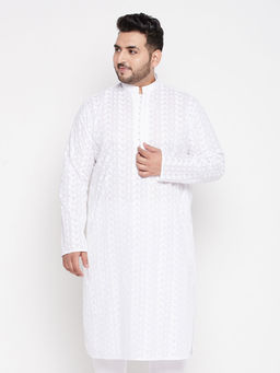 Vastramay - Mens White Pure Cotton Kurta