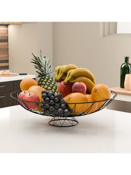 Kuber Industries - Black Metal Fruits & Vegetables Basket