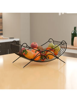 Kuber Industries - Black Metal Fruits & Vegetables Basket