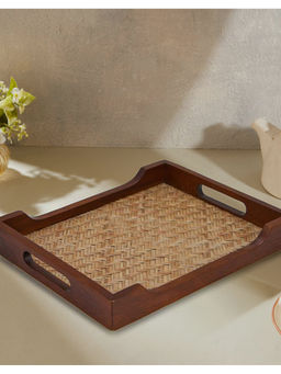 Fabindia - Brown Natural Shital Wooden Tray