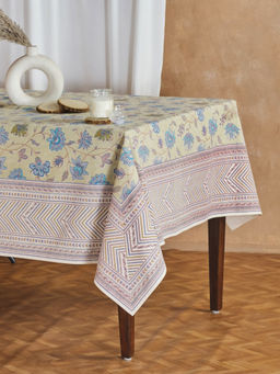 Fabindia - Green Tarinika Cotton Table Cover (6 Seater)