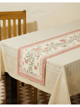 Fabindia - White Sienna Cotton Printed Table Runner