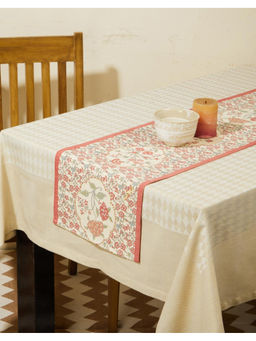 Fabindia - White Sienna Cotton Printed Table Runner