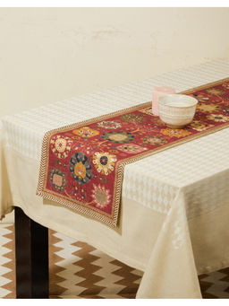 Fabindia - Red Zahara Cotton Printed Table Runner