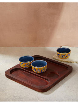 Fabindia - Yellow Ochre Naintara Ceramic Chip N Dip