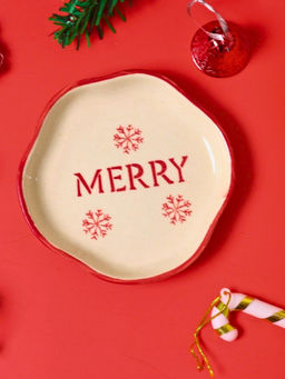 WEAVING HOMES - White Merry Handmade Dessert Plate