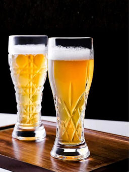 Smokey Cocktail - Clear Textured Tall Glasses (Pack of 6)