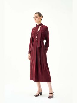 Notebook - Wine Annalise Midi Dress