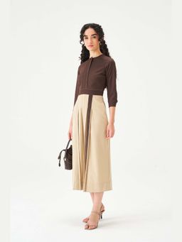 Notebook - Brown Anna Bodice Midi Dress