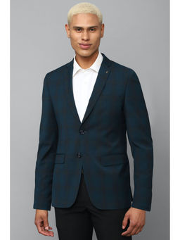 Allen Solly - Men Blue Slim Fit Check Formal Blazer
