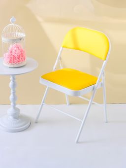 UMAI - Outdoor Furniture Folding Chair Metal Frame and PVC Sponge Seat Yellow