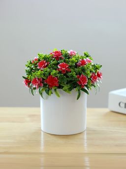 UMAI - Artificial Red Flowers with Pot