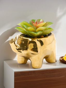 UMAI - Artificial Plant with Pot Succulent Green Leaves