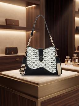 ESBEDA - Black Monarque Signature Tote Bag (M)