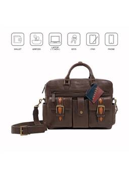 Hidesign - Genuine Leather Big Sur 02 Brown Briefcase (L)