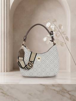 ESBEDA - Grey Aribel Shoulder Bag with Detachable Strap (M)